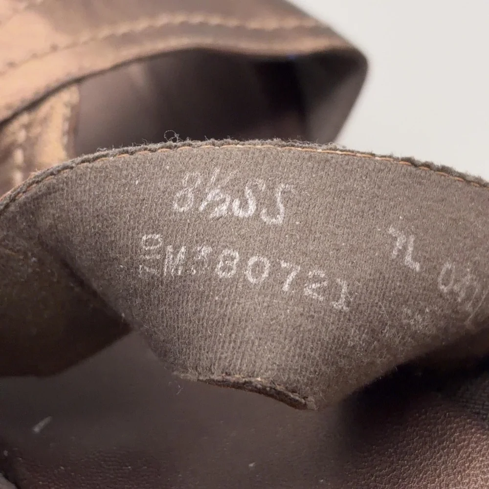 Munro American Sandals Womens Size 8.5 Walking Wedge Brown Leather Comfort Shoes